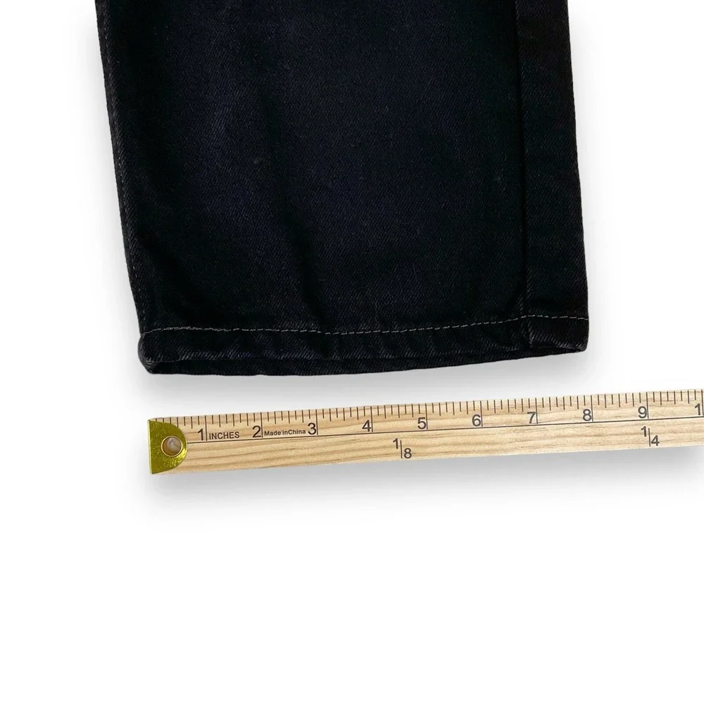 Levis Jeans Mens 38x32 (ACT 38x30) Black 505 Straight Denim